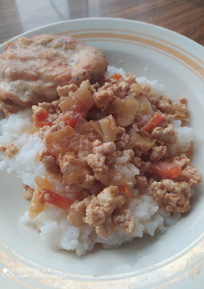 Фарш с овощами