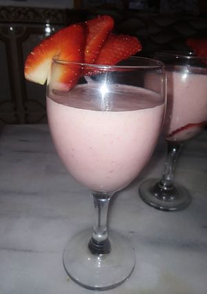 صورة لوصفة عصير الفرولة🍓