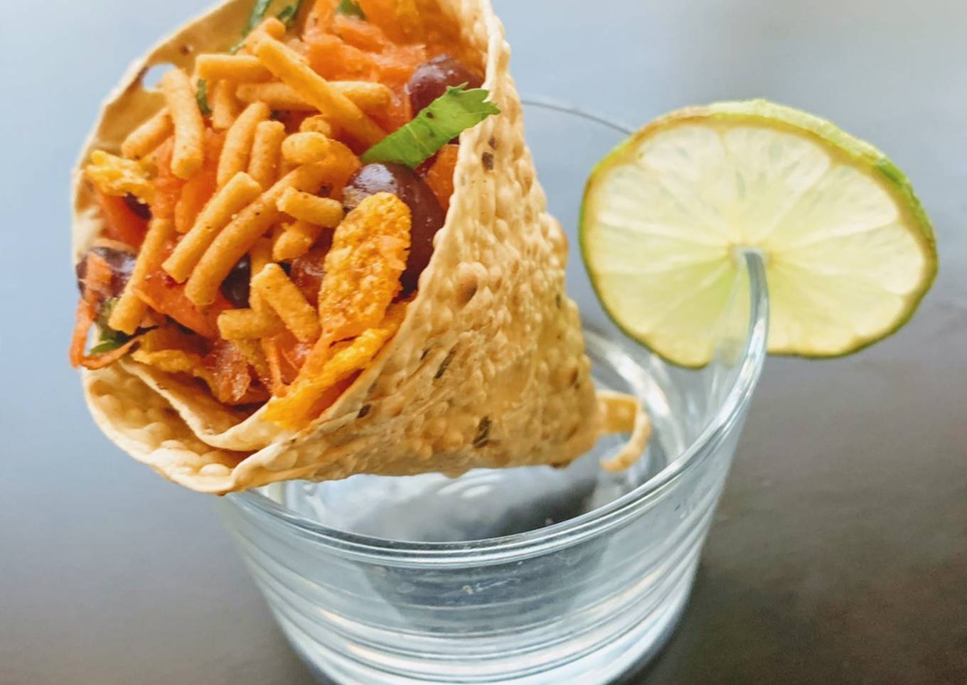 Papad Cone Chaat
