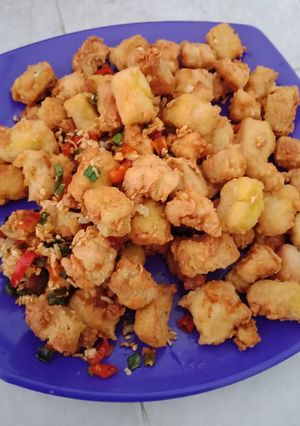 Foto resep Tahu, ayam Crispy pedas