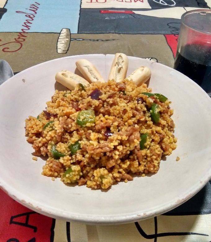 Foto principal de Cous-cous con carne picada y verduras