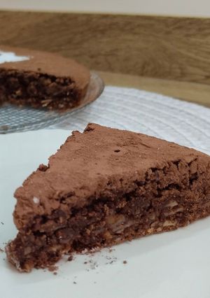 Una foto de Tarta de Santiago de chocolate