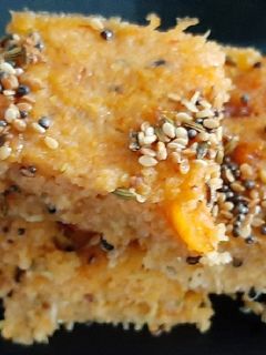 A picture of Lauki Schezwan Dhokla.