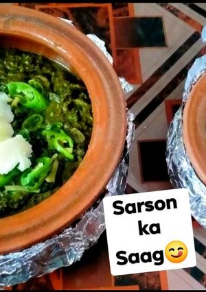 A picture of Sarson ka Saag😋.