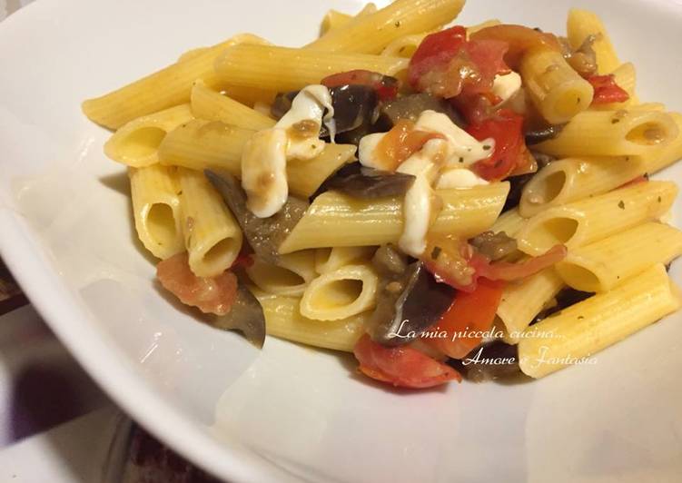 Penne filanti con melanzane e pomodorini Gluten Free