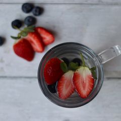 A picture of Berry nice cuppa 🫐 🍓 🍹.