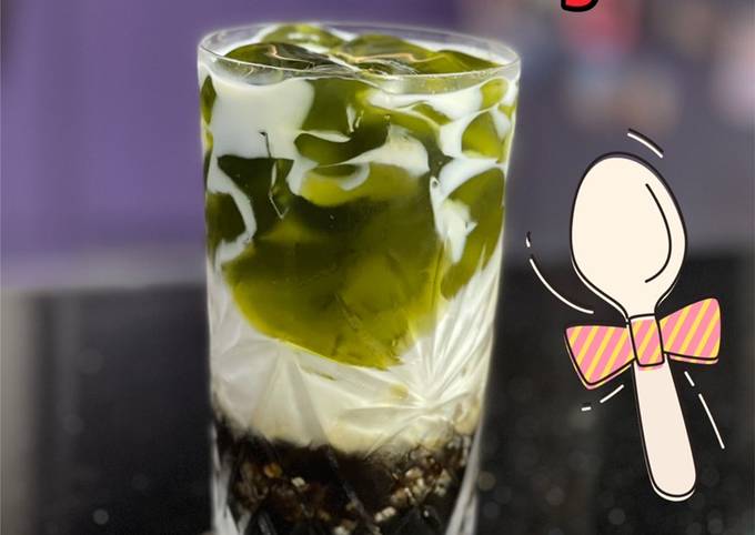 Langkah Mudah untuk Menyiapkan Es Cincau Ijo ala Mama Asi / yLoVeA, Lezat Sekali