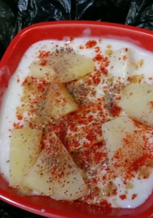 A picture of Potato Raita.