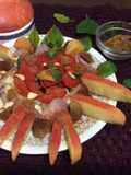 Apple chatpata with mix salad