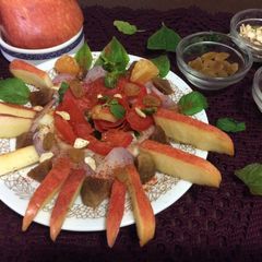 Apple chatpata with mix salad A picture of Apple chatpata with mix salad.