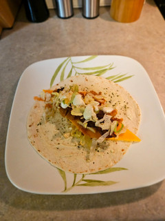 A picture of Buffalo chicken wrap.