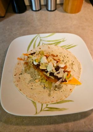 A picture of Buffalo chicken wrap.