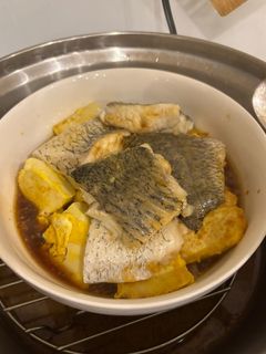 醬燒鱸魚蒸蛋豆腐 的食譜成品照片