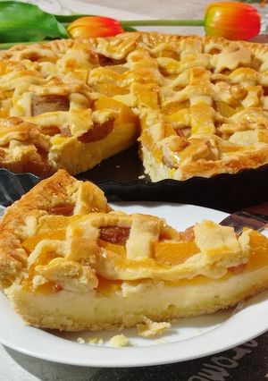 Gyümölcsös-pudingos pite recept fotója