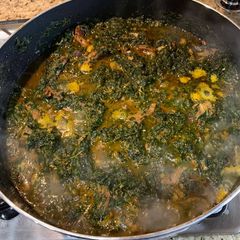 A picture of Bitterleaves soup.
