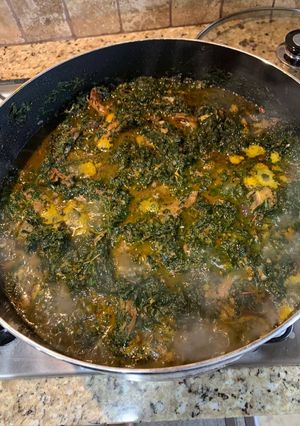 A picture of Bitterleaves soup.