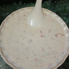 A picture of Onion raita.