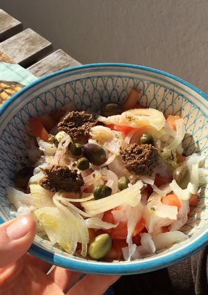 Foto de Salada de bacalhau cru