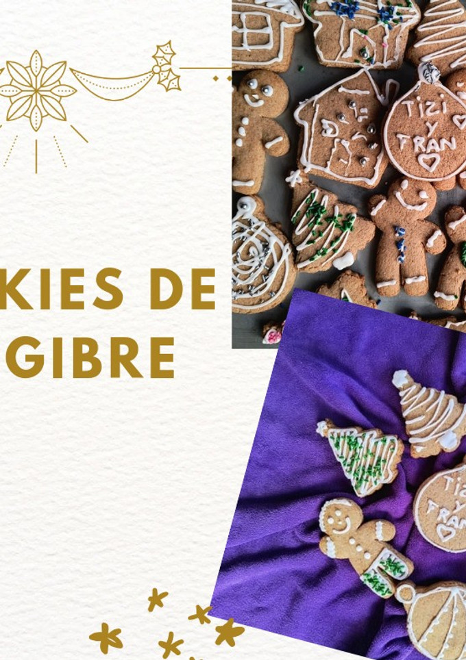 Una foto de Galletitas semi Integrales de Jengibre y otras especias GLASEADAS