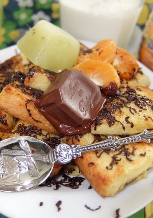 Foto resep Roti susu panggang coklat