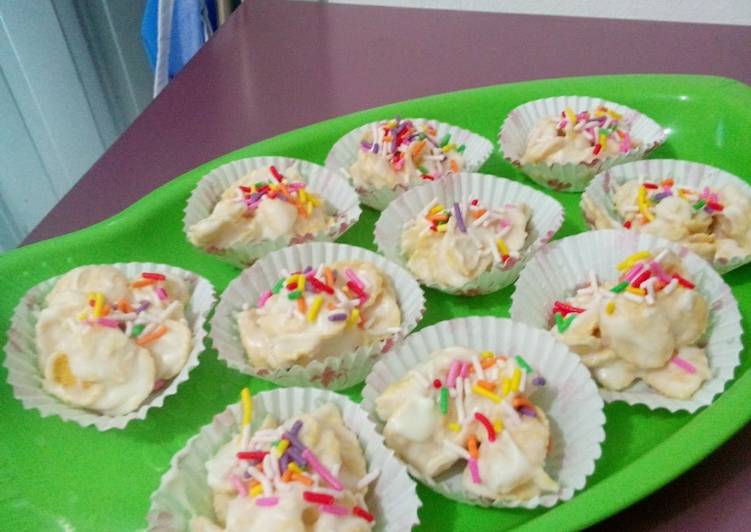 Resep White chocolate cornflakes, Lezat Sekali