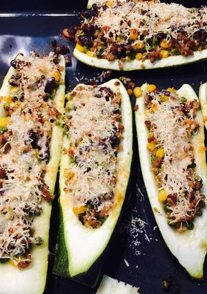 Töltött cukkini és tök recept fotója