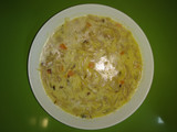 Sopa de cebolla, zanahoria con nuez moscada y nata