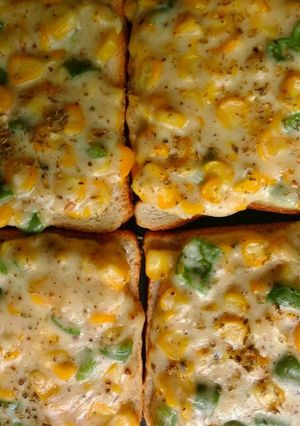A picture of Corn cheese toast.