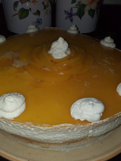 Una foto de Tarta de yogur y piña sin horno