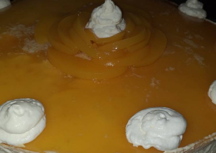 Tarta de yogur y piña sin horno