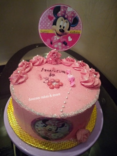 A picture of Pink butter icing.
