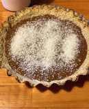 Torta de coco y dulce de leche saludable