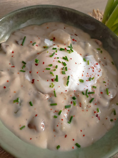 Una foto de Crema de Champiñones Clásica / Mushroom Cream Soup