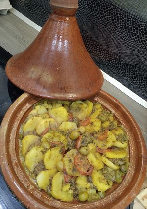 صورة لوصفة طجين كفتة بالبطاطا