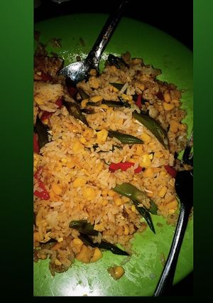 Foto resep Nasi goreng jagung,telur, buncis pedasss