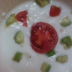 Tomato cucumber Raita A picture of Tomato cucumber Raita.