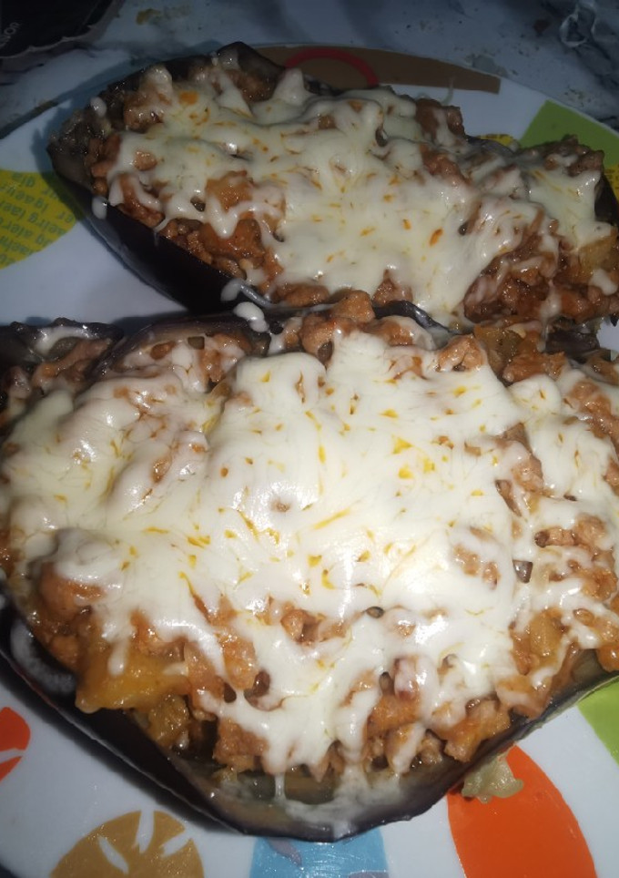 Una foto de Berenjena rellenas al microondas