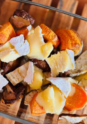 Une photo de 💚 Patates douces et shiitakés rôtis au Camembert (végétarien)