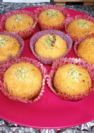 صورة لوصفة كنافة 😋😋 كب كيك
