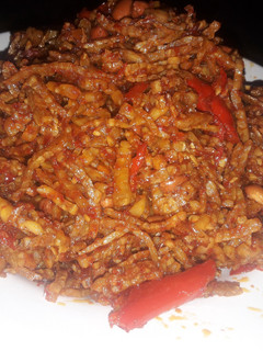 Foto resep Orek tempe pedas/kering tempe