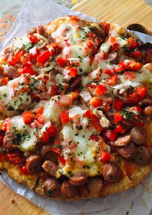 Foto resep Sausage Pizza Simple