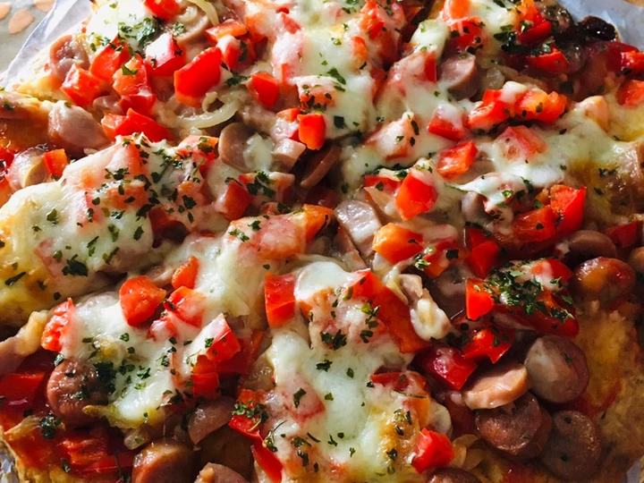 Langkah Gampang Membuat Resep Sausage Pizza Simple yang Bikin Ngiler Anti Ribet, Lezat Sekali