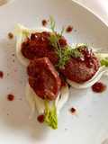 Filetto di maiale al vino rosso 🍷🍷su letto di finocchi 😋