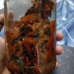 A picture of Baingan ka aachar- Goanese Brinjal pickle.