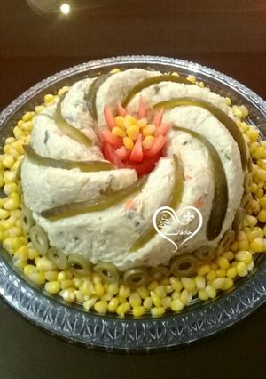 عکسی از دستور سالاد الویه قالبی