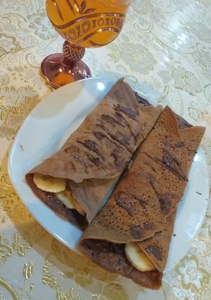 صورة لوصفة كريب الشوكولاته والموز