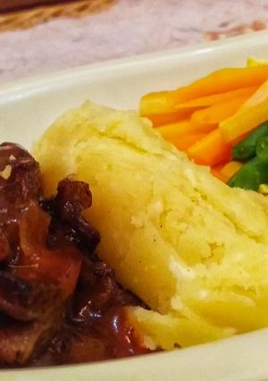 Foto resep Steak with mashed potatoes