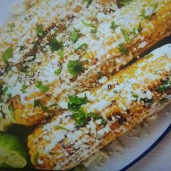 A picture of Grilled spicy Mexican corn.