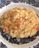 Risotto al curry con leche de coco
