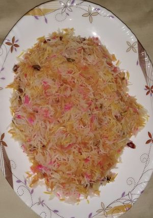 A picture of Mutanjan Meethe Chawal.